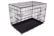 Hunde - Dogman , sort hundebur i stål - 108 x 71 x 78 cm - 376458