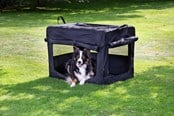 Hunde - Dogman Milou Canvas Crate Black Small 49.5x34.5x35cm - 375600