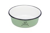 Hunde - Trixie Bowl enamel/stainless steel 0.9 l/ø 17 cm green - TX25212