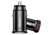Mobil - Adaptere & Opladere - Baseus Square Car Charger 2xUSB QC3.0 5A 30W (Black) - CCALL-DS01