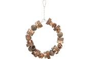 Fuglelegetøj - Trixie Ring swing wood/pine cone ø 18 cm - TX51701