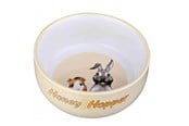 Kanin & gnaver - Trixie Honey & Hopper Ceramic Bowl 250 ml/ø 11 cm assorted colours - TX60808
