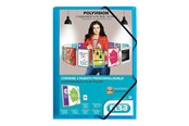 Mapper og Clipboards - Oxford ELBA Polyvision - 3-flap folder - for A4 - transparent cobalt blue - 100201152