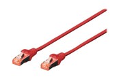Netværkskabel - DIGITUS Professional patch cable - 50 cm - red - Rød - 0.5m - DK-1644-005-R-10