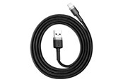 USB kabel - Baseus Cafule USB Lightning Cable 2.4A 0.5m (Gray+Black) - 6953156274938