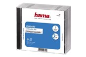Lagringstilbehør - Hama Standard CD Double Jewel Case pack of 5 transparent/black - 44745