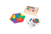 Puslespil - Small Foot - Wooden Shape Puzzle Hexagon Wood - 11729