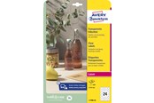 Papir, Fotopapir og Etiketter - Avery Krystalklare etiketter, Ø 40 mm, 600 Etiketter, Transparent - L7780-25