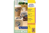 Papir, Fotopapir og Etiketter - Avery Brune etiketter af kraftpapir, 62 x 42 mm, 450 Etiketter, Brun - L7110-25