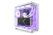 Kabinet - NZXT H6 Flow Compact Dual Chamber with RGB - Matte White - Kabinet - Miditower - Hvid - CC-H61FW-R1