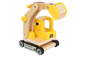Legetøjsbil - Small Foot - Wooden Excavator Yellow - 12010