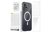 Mobil - Covers & Cases - Baseus Magnetic Crystal Clear for iPhone 13 (transparent) with all-tempered-glass screen protector and cleaning kit - ARSJ010602