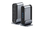 USB hub - Baseus UnionJoy USB-C Docking Station 2xHDMI4K@60Hz 1xDP4K@60Hz 3xUSB-A3.0 2xUSB-C3.0 2xUSB-A2.0 1xRJ45 PD PC 1xSD+TF 1x3.5mm minijack - Grey USB hub - USB 3.0 - 17 ports - Grå - B00532304811-00