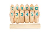 Udendørsleg - Small Foot Wooden Kubb with Numbers Throwing Game in Bag 13dlg. - 12402