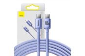 USB kabel - Baseus Crystal Shine cable USB-C to USB-C 100W 1.2m (purple) - CAJY000605