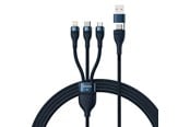 USB kabel - Baseus 3in1 USB cable Flash Series 2 USB-C + micro USB + Lightning 100W 1.2m (blue) - CASS030103