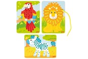 Puslespil - Goki Wooden Stringing Puzzles 3pcs. Wood - 58686