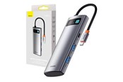 USB hub - Baseus Hub-adapter 7-i-1 USB-C til 2x USB 3.0 + HDMI + USB-C PD USB hub - USB 3.0 - 7 ports - Grå - WKWG020113