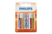 Batteri - Philips Longlife Battery Zinc D/R20 2pcs. - 1004
