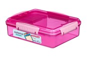 Køkkentilbehør - Sistema Snack Attack Duo Lunch 975ml - Pink - 41482-9414202414823