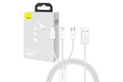 USB kabel - Baseus Quick Charge USB to M+L+C Superior Data 3.5A 1m (White) - P10320105221-00