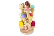 Rolleleg - Small Foot - Wooden Play Food Ice Creams on Movable Ice Cream Stand 16dlg. - 1248