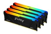RAM - Kingston FURY Beast RGB DDR4-3200 - 32GB - CL16 - Quad Channel (4 pcs) - Intel XMP - Sort med RGB *DEMO* - KF432C16BB2AK4/32