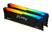 RAM - Kingston FURY Beast RGB DDR4-3600 - 64GB - CL18 - Dual Channel (2 pcs) - Intel XMP - Sort med RGB - KF436C18BB2AK2/64