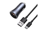 Mobil - Adaptere & Opladere - Baseus Golden Contactor Pro car charger USB + USB-C QC4.0+ PD SCP 40W (gray) - TZCCJD-0G