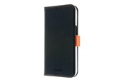 Mobil - Covers & Cases - Insmat FLIPCASE IPHONE 15 PRO BLACK/ORANGE - 650-3194
