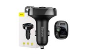 Mobil - Adaptere & Opladere - Baseus FM Transmitter T typed Bluetooth 2xUSB microSD (Black) - CCMT000001