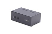 KVM-switch - StarTech.com P2DD46A2-KVM-SWITCH 2-Port Dual-Monitor DisplayPort KVM Switch 4K 60Hz 2x USB 5Gbps Hub Ports 2x USB 2.0 HID Ports Hotkey and Push-Button Switching - P2DD46A2-KVM-SWITCH