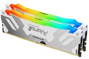 RAM - Kingston FURY Renegade RGB DDR5-8000 - 32GB - CL38 - Dual Channel (2 pcs) - Intel XMP - Hvid med RGB - KF580C38RWAK2-32