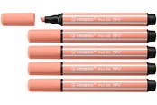 Skrive- og Tegneværktøjer - STABILO Pen 68 MAX - Fibre-tip Pen with Thick Chisel Tip - Apricot - 768/26
