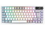 Tastatur - ASUS ROG Azoth 75% Wireless DIY Custom RGB - Gaming Tastatur - Uden Numpad - Nordisk - Hvid - 90MP031A-BKNA11