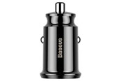 Mobil - Adaptere & Opladere - Baseus Grain Car Charger 2x USB 5V 3.1A (black) - CCALL-ML01