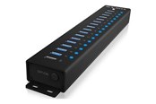 USB hub - ICY BOX IB-HUB1717-U3 USB hub - 17 ports - Sort - IB-HUB1717-U3