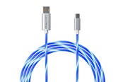 Spil tilbehør - Oniverse USB-A USB-C LED Fast Charging Cable 2 m - Wired Charging cable for wireless game controller - ONICAB1-TYPEC2-WHT