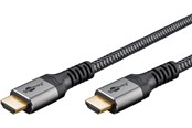 Skærmkabel - Pro HDMI 2.1 Sleeved - 1m - Sort - HDMI2.1SL1