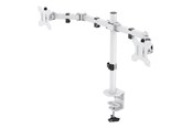 Skærmholder - Deltaco Dual Monitor Desk Mount for 13"-32" screens - Hvid - GAM-040-W