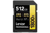 Hukommelseskort - Lexar Professional Gold 1800x SD - 280MB/s - 512GB - LSD1800512G-BNNNG