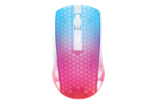 Mus - Deltaco GAMING DM320 Transparents RGB Wireless - Gaming Mus - 6 knapper - Hvid - GAM-145-W