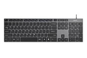 Tastatur - Deltaco Wired slim office keyboard low-profile aluminum - Amerikansk engelsk - TB-801-US