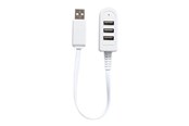 USB hub - Kikkerland Handy Hub USB hub - 3 ports - Hvid - US171-EU