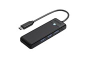USB hub - ORICO Adapter Hub 4in1 Orico USB A3.0x3+TF/SD3.0x1 USB hub - USB 3.0 - 4 ports - Sort - PAPW3AT-C3-015-BK-EP