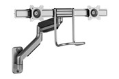 Skærmholder - Gembird Adjustable wall 2-display mounting arm - MA-WA2-02