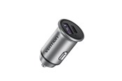 Mobil - Adaptere & Opladere - Vention Two-Port USB A+C(18/20) Car Charger Gray Mini Style Aluminium Alloy Type - FFBH0