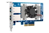 Netværksadapter (netkort, printserver mv.) - QNAP QXG-10G2T - network adapter - PCIe 3.0 x4 - 100M/1G/2.5G/5G/10 Gigabit Ethernet x 2 - QXG-10G2T