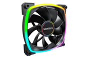 Kabinet Køler - Montech RX140 PWM BK - Reverse - Kabinet køler - 140mm - Sort med RGB LED lys - 28 dBA - RX140 PWM BK