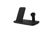Mobil - Adaptere & Opladere - GEAR Wireless Tripple QI Charger USB-C Port 20W tot. Black Mobile/Watch/Airpods - 665102